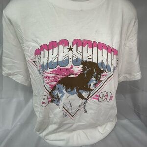 Free Spirit White Graphic T-Shirt